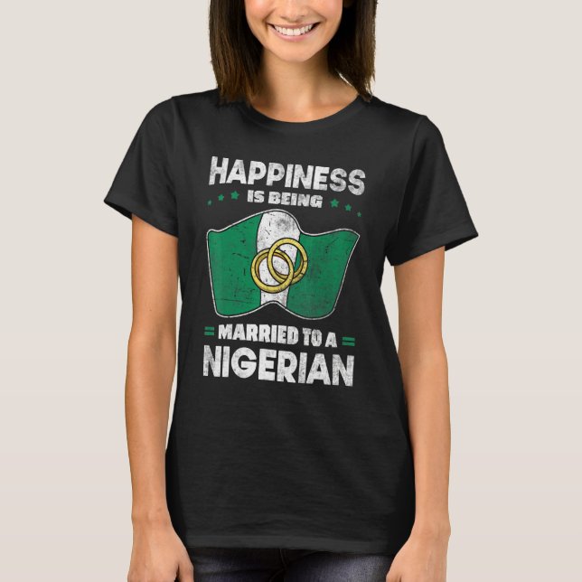 Nigerian Wedding Nigeria Marriage Flag Married T-Shirt (Vorderseite)
