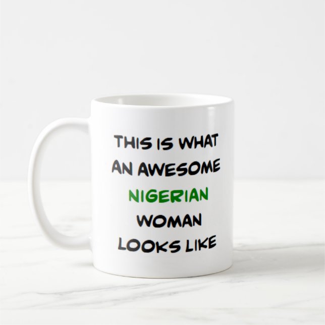 nigerian woman, awesome kaffeetasse (Links)