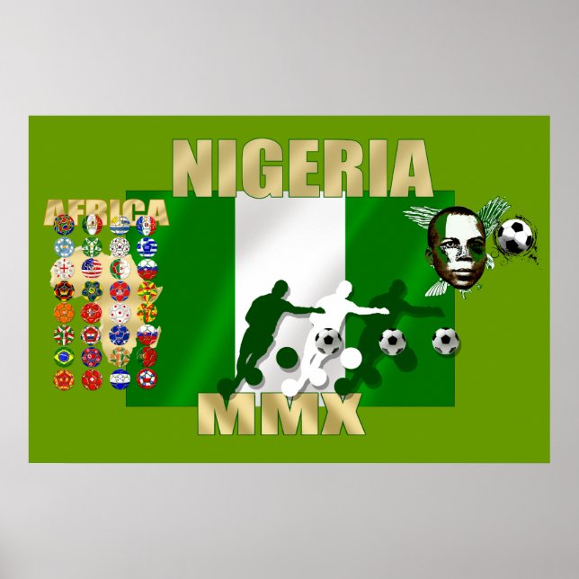 Nigerianer Stolz 2010 Naija Super Eagles Poster (Vorne)
