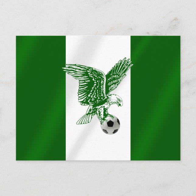 Nigerianische Fahne der Super Eagles in Nigeria Postkarte (Vorderseite)