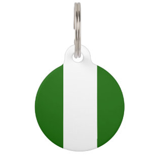 Nigerianische Flagge-Wappen Haustiermarke