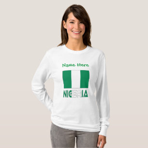 Nigerianische Flaggen-Grüne Personalisierung T-Shirt