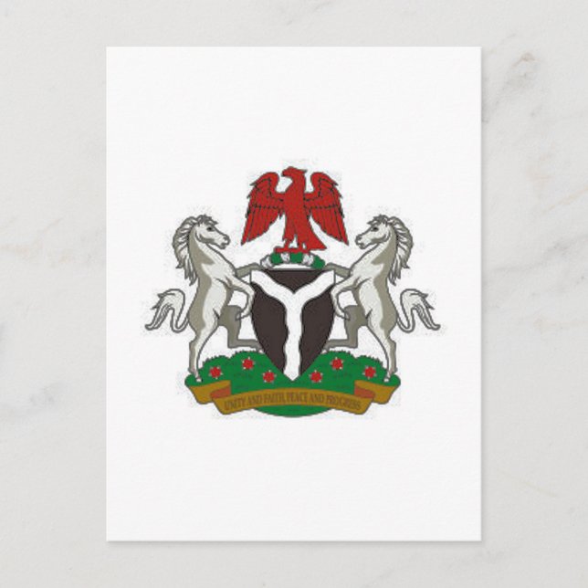 Nigerianische Wappen Postkarte (Vorderseite)