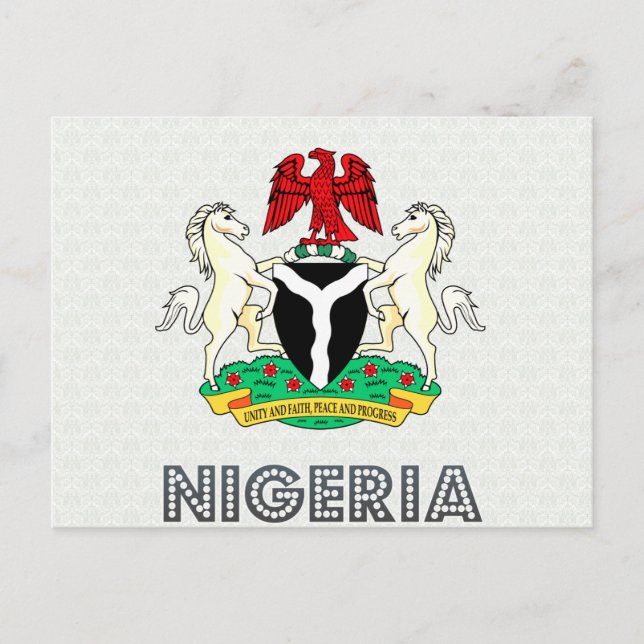 Nigerianische Wappen Postkarte (Vorderseite)