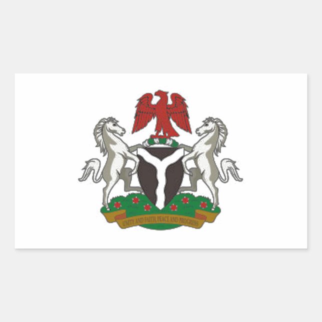 Nigerianische Wappen Rechteckiger Aufkleber (Vorderseite)