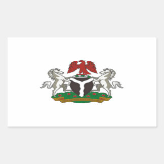 Nigerianische Wappen Rechteckiger Aufkleber