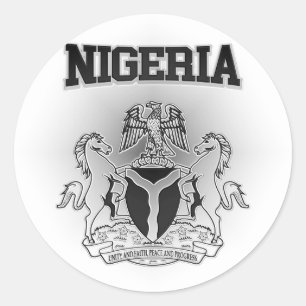 Nigerianische Wappen Runder Aufkleber