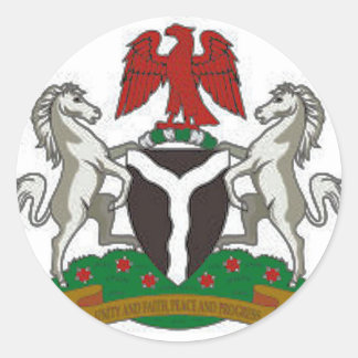 Nigerianische Wappen Runder Aufkleber