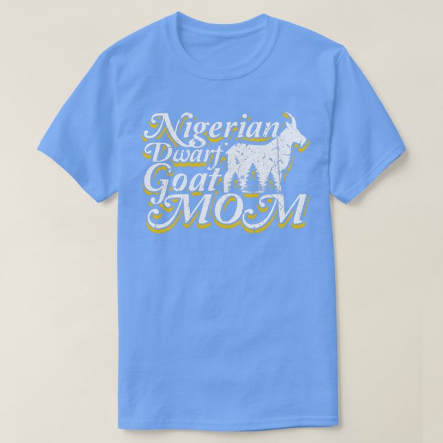 Nigerianische Zwergziege Mama Hausbesitzer T-Shirt (Design vorne)