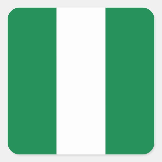 Nigerias Flaggenaufkleber Quadratischer Aufkleber (Vorderseite)