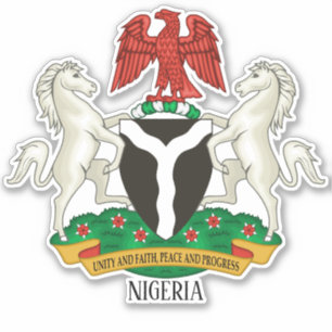 Nigerias nationale Wehrmedaille Aufkleber