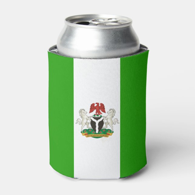 Nigerias Wappenflagge Dosenkühler (Kanne Vorderseite)