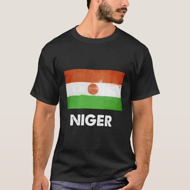Nigerien-Nigerflagge T-Shirt (Vorderseite)