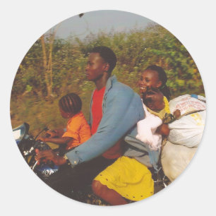 Nigerische Familie Runder Aufkleber