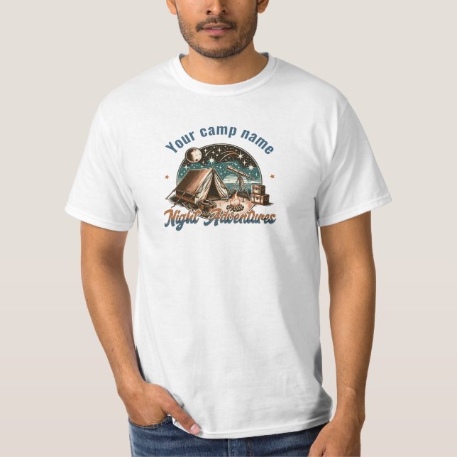 Night Adventure camping groupe T-shirt (Devant)