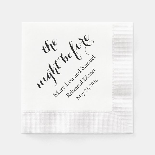Night Before Probe Dinner Napkins Custom Serviette (Vorderseite)