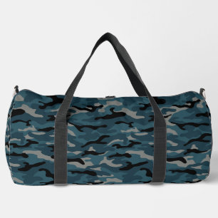 Night Blue Camouflage Camouflage Duffle Bag