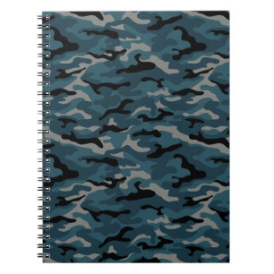 Night Blue Camouflage Camouflage Notizblock