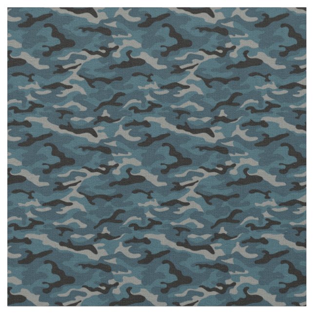 Night Blue Camouflage Camouflage Stoff (Nahaufnahme)
