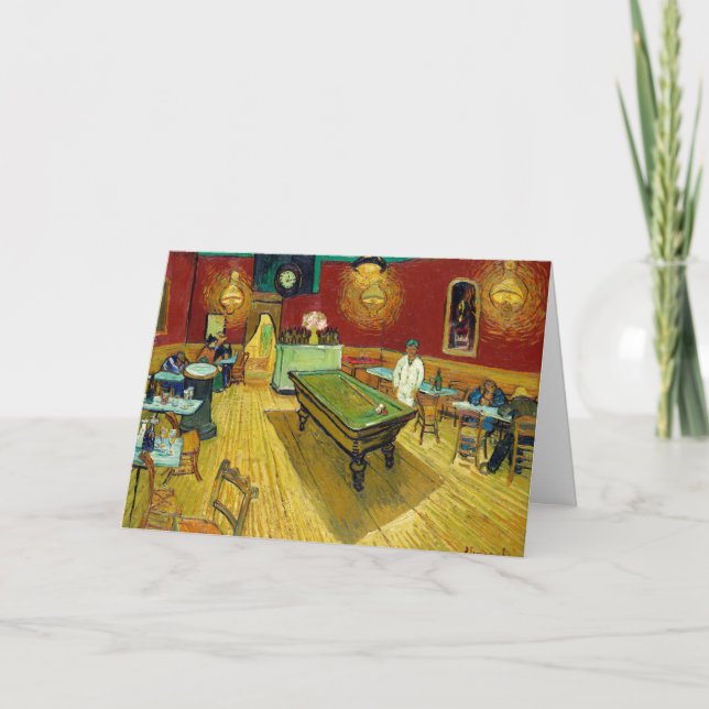Night Café - Vincent van Gogh Gemälde Art Karte (Vorderseite)