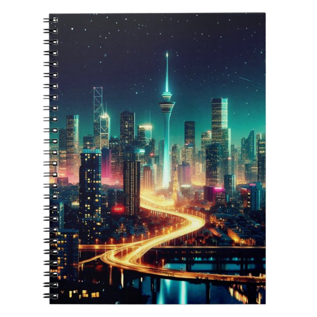 Night Cityscape Notebook Notizblock (Vorderseite)