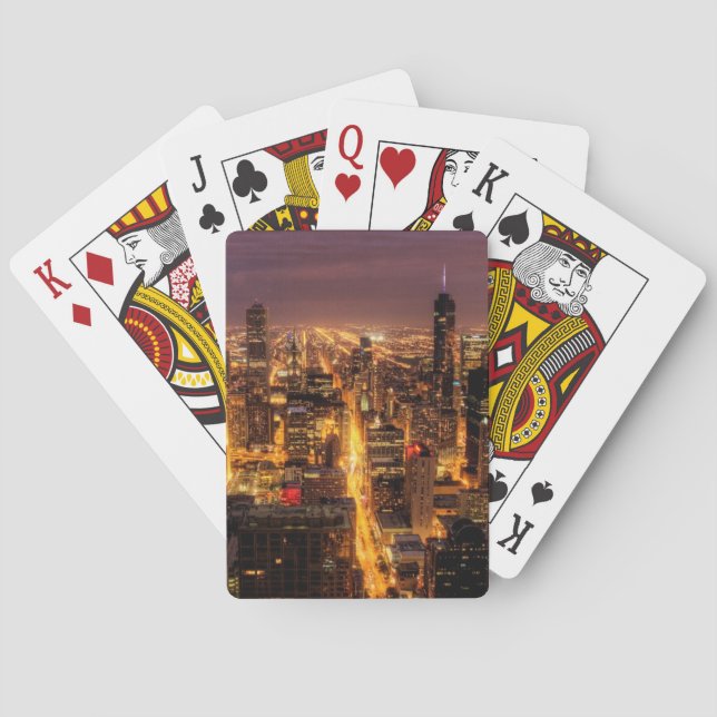 Night cityscape of Chicago Spielkarten (Rückseite)