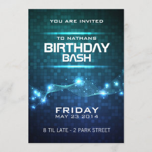 Night Club Style Anniversaire Invitation