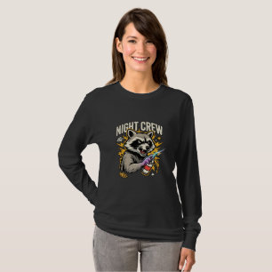 Night Crew Waschbär Graffiti Langarmshirt T-Shirt