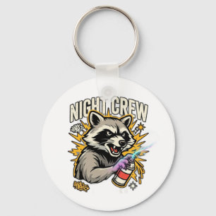 Night Crew Waschbär Graffiti T-Shirt Schlüsselanhänger