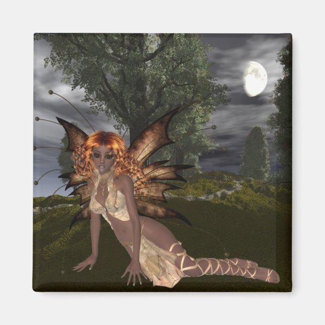 Night Fairy Design 1 - Fantasy Fee Magnet (Vorne)