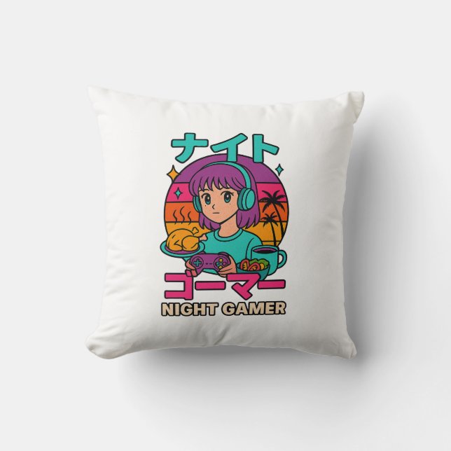 Night Gamer Kissen (Vorderseite)
