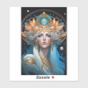 Night Goddess Queen Fantasy Art Aufkleber