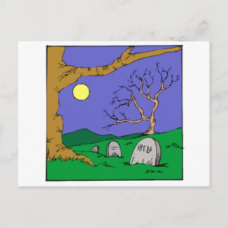 Night Graveyard Postkarte