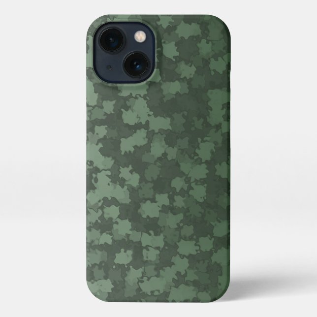 Night Green Blätter Camouflage iPhone Case iPhone Hülle (Rückseite)