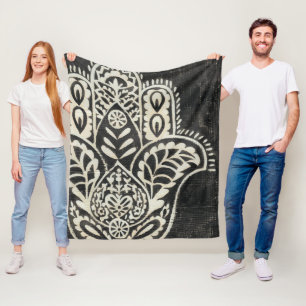 Night Hamsa Fleecedecke