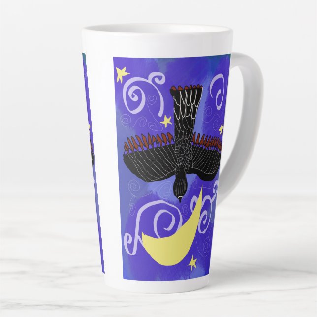 Night Hawks Große Latte-Tasse Milchtasse (Rechte Ecke)