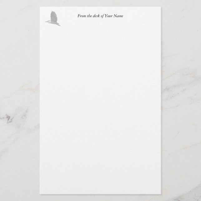 Night Heron 2 Stationery Briefpapier (Vorderseite)