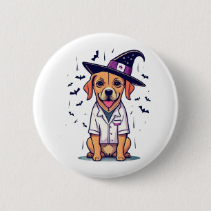 Night Howgs and Healthcare One Spooky Nurse Dog Button