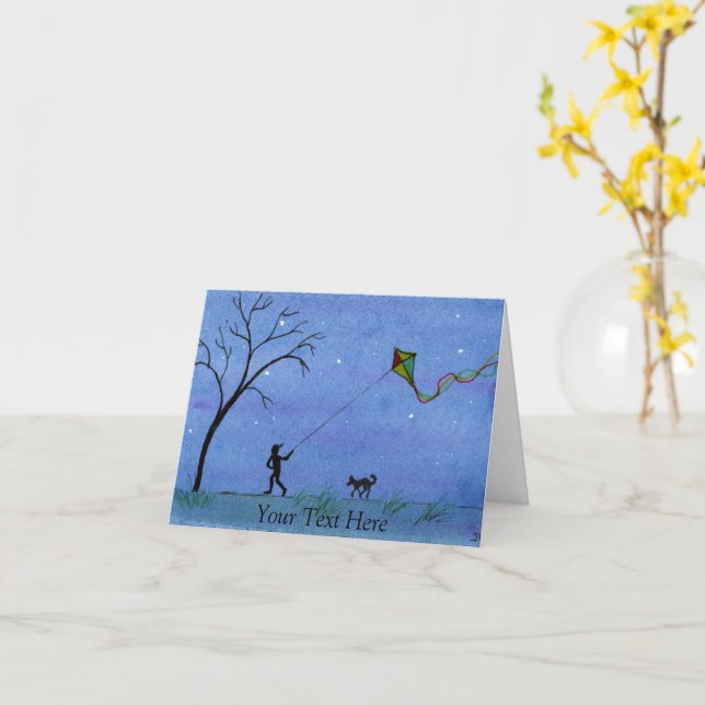Night Kite Karte (Gelbe Blume)