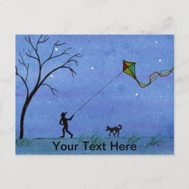 Night Kite Postkarte (Vorderseite)