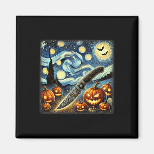 Night Knife Koch Halloween Magnet