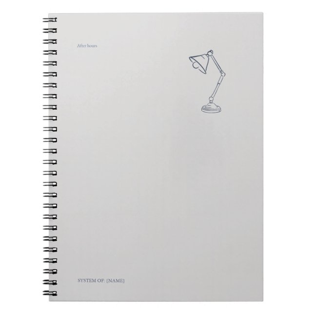 Night Lamp-Midnight Cartographer  Notizblock (Vorderseite)