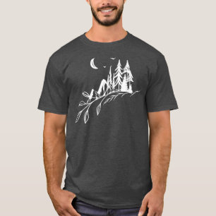 Night Moon Forest and Mouventure Funny Camp T-Shirt