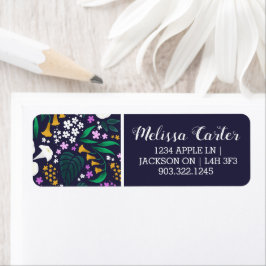 Night Moon Garden Floral Botanisches Muster