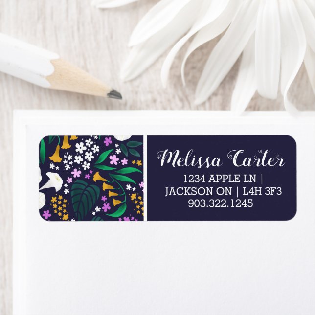 Night Moon Garden Floral Botanisches Muster (Insitu)