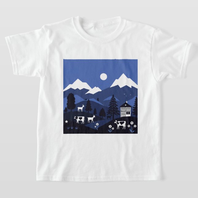 Night mountain view T-Shirt (Ablage )