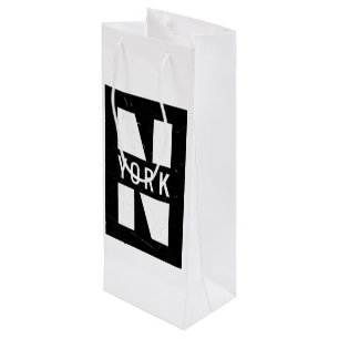 Night New York Geschenktüte Für Weinflaschen