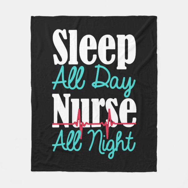 Night Nurse Shirt Fleecedecke (Vorderseite)