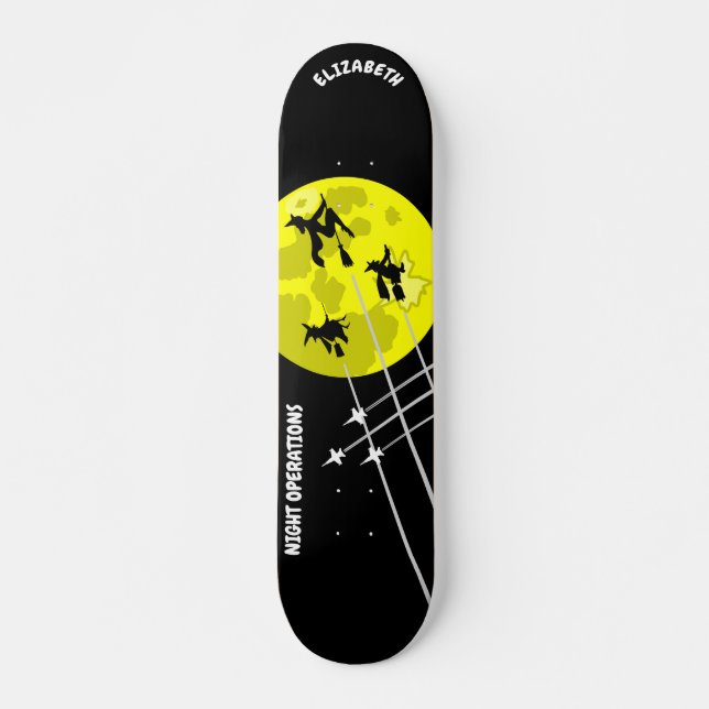 Night Operations Funny Customizable Skateboard (Vorne)