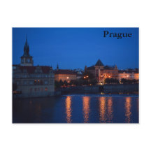 NIGHT OVER PRAG POSTCARD